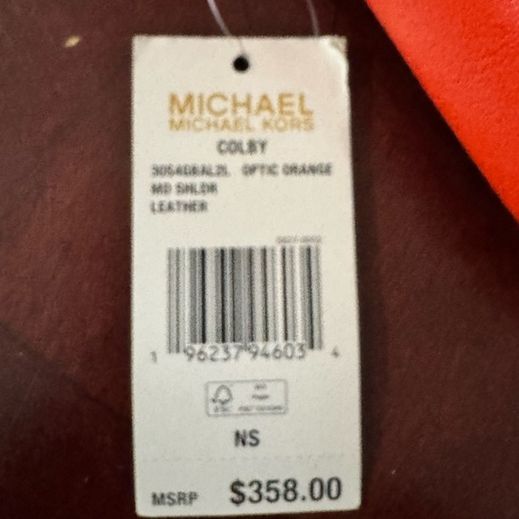 Michael Kors Orange Leather Shoulder Bag - Picture 9 of 9